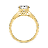 LADIES RING 2 1/4CT ROUND DIAMOND 14K YELLOW GOLD (CENTER STONE ROUND DIAMOND 2CT)